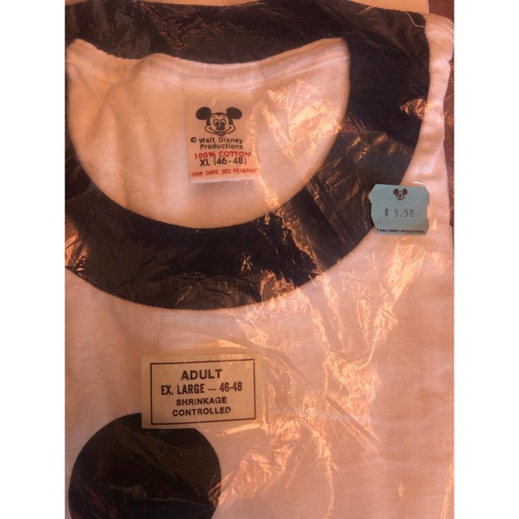 Disney Unopened 70s Mickey Mouse Ringer Adult XL - Picture 5 of 5